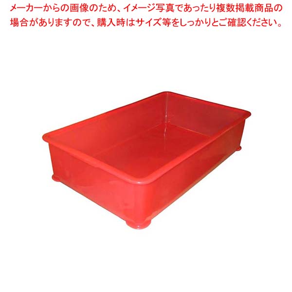 【まとめ買い10個セット品】 EBM PP半透明カラー番重 A型 特大 レッド(サンコー製)【メイチョー】