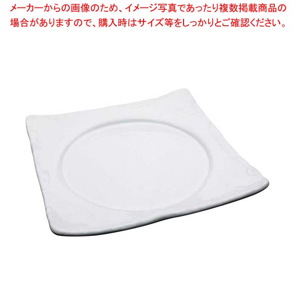 【まとめ買い10個セット品】 アルセラム 白変形 石目角丸皿 EC12-39【メイチョー】