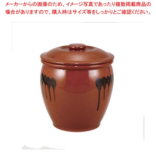 【まとめ買い10個セット品】 蓋付 半胴瓶 3号 5.4L 紅星窯【メイチョー】