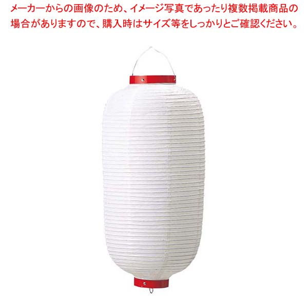 【まとめ買い10個セット品】 長 ビニール提灯 無地 9号 白 φ240×H600【メイチョー】