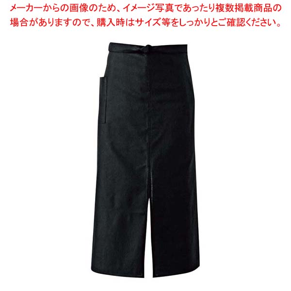 【まとめ買い10個セット品】ロングエプロン ET3476-9 黒 フリー【メイチョー】