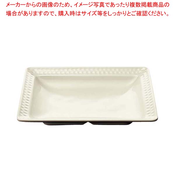 【まとめ買い10個セット品】レンジアップメラミン食器 長角深皿 アイボリー・C D186BRI【メイチョー】