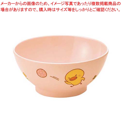 【まとめ買い10個セット品】メラミン 子供食器 ひよこぐみ 飯茶碗(身)ピンク J5BHIP【メイチョー】