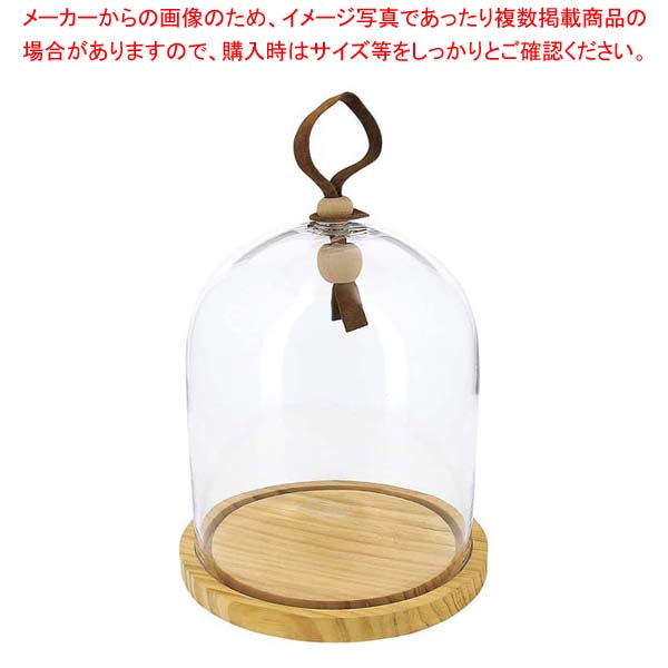 レヴォル タッチ ガラスドーム 木台セット 中 650900【メイチョー】