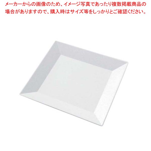プラ容器 角皿 大(10枚入)白磁【メイチョー】