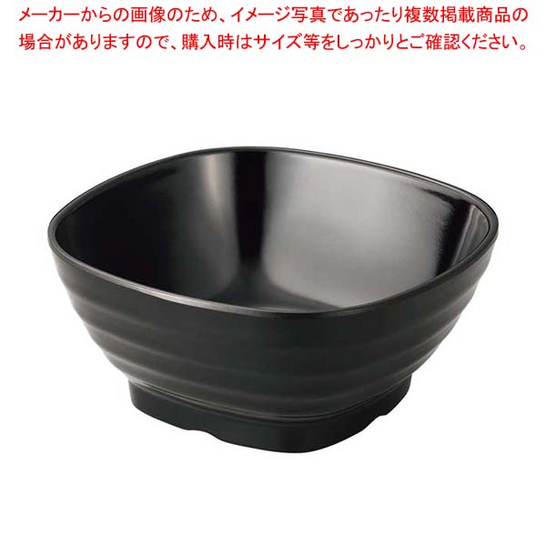 【まとめ買い10個セット品】メラミン 和食器 角小鉢(大)BL-50 黒【メイチョー】