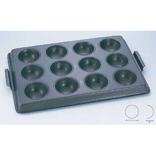 【まとめ買い10個セット品】テフロン丸わん型天板 大 12面 【 キッチン 業務用天板 天パン オーブン レンジ お菓子作り ケーキ作り オーブンレンジ 天板 業務用 オーブン 天板 ケーキ 天板で焼く ケーキ天板 クッキー てんばん 製菓板 】【メイチョー】