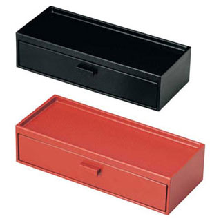 【まとめ買い10個セット品】ABS箸箱・カスター 赤M10-976【メイチョー】