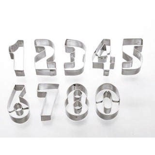 【まとめ買い10個セット品】【 18‐0 ナンバーカッター 9pcs 2103 】 【 厨房器具 製菓道具 おしゃれ 飲食店 】 【 バレンタイン 手作り 】【メイチョー】