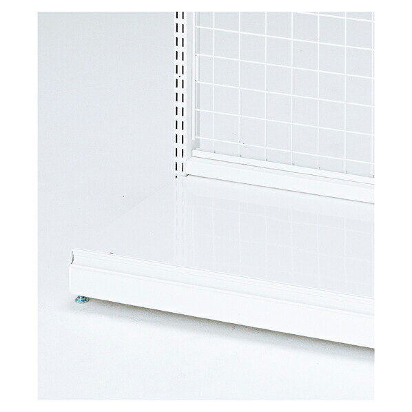 BR50用幕板付きステージW120×D40cm ホワイト 61-422-27-2 【システム什器 BR50(ベーシックラック) ゴンドラ什器 オプション BR50用幕板付きステージ W120cmタイプ ホワイト】【メイチョー】