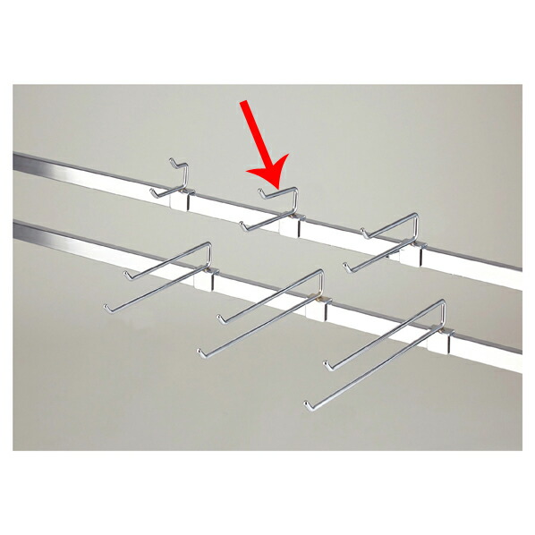 かず　店舗用品　角バー用 2段フックハンガー　全長19cm 120本セット exp-61-423-56-2.jpg