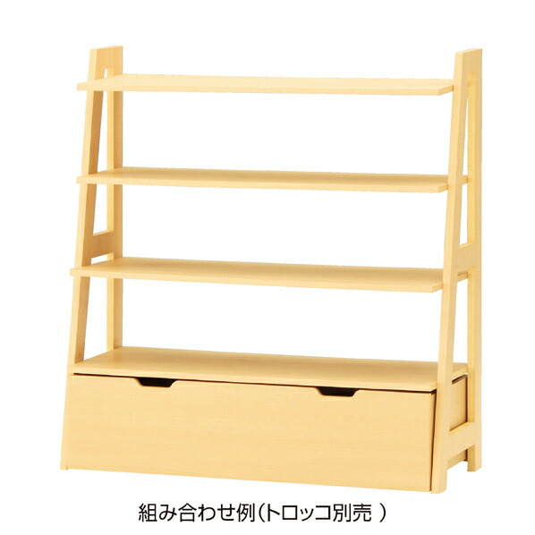 シェルフラック W125cm エクリュ 61-425-81-2 【店舗什器 シェルフ・ラック 木製什器 シェルフラック エクリュ】【メイチョー】