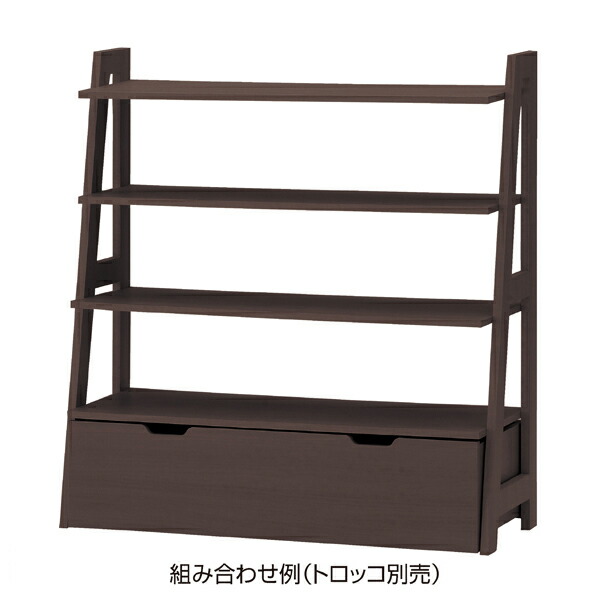 シェルフラック W95cm ダークブラウン 61-425-83-1 【店舗什器 シェルフ・ラック 木製什器 シェルフラック ダークブラウン】【メイチョー】