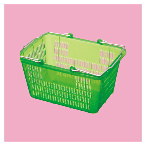 【まとめ買い10個セット品】スケルトンミニバスケット(10リットル)グリーン 5個 61-551-55-5 【 店舗運営用品 店内・店外備品 買物カゴ・ショッピングバッグ スケルトンミニバスケット 】【メイチョー】