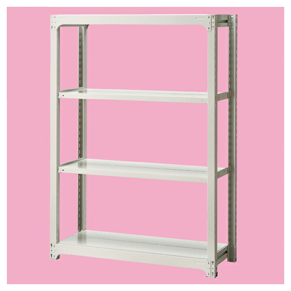 中量ボルトレスラック4段 W150×D62×H180cm 棚ライン入り 61-433-84-6 【店舗運営用品 在庫場用品 在庫ラック 中量ボルトレスラック 300kg/段 4段 H180cm）】【メイチョー】 32,604円