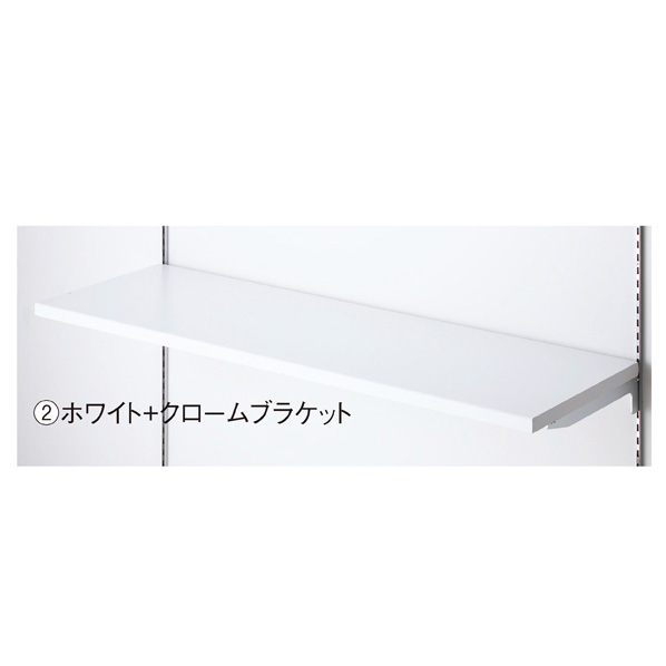 木棚セットW90×D35cm ホワイト/ブラック 61-541-67-2 【メイチョー】