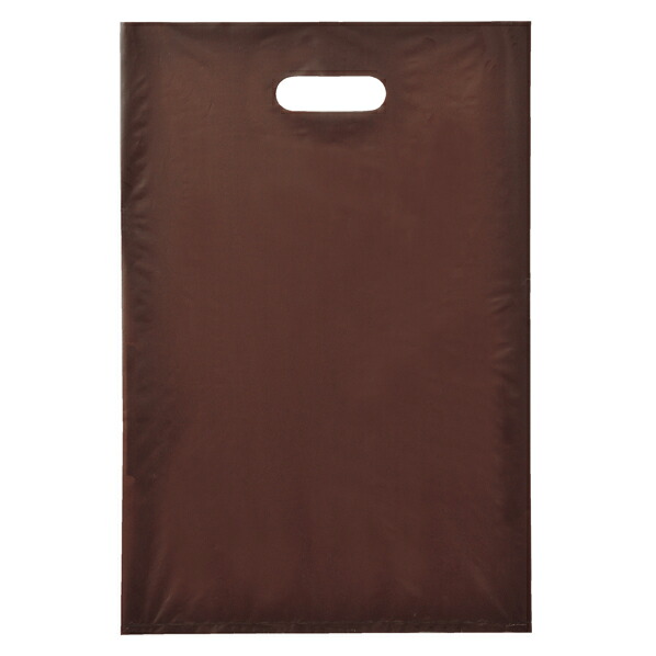 【まとめ買い10個セット品】ポリ袋ハード型 ブラウン 25×40cm 100枚 61-782-17-1 【 ラッピング用品 レジ袋・ポリ袋 スクエアバッグ（無地） ポリ袋ハード型 カラー ブラウン 】【メイチョー】