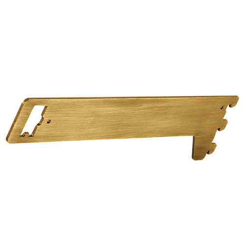 【まとめ買い10個セット品】 ミニ角バー(14×24mm角)用貫通式ブラケット アンティークゴールド D30cm 61-423-53-4 【店舗什器 パネル 壁面 店舗備品 仕切 棚】【メイチョー】