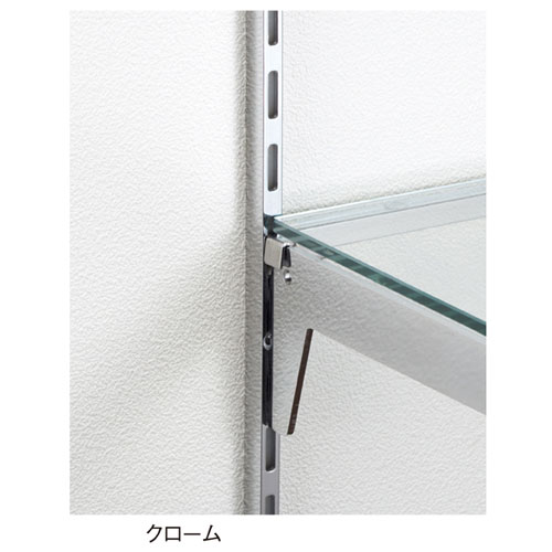 【まとめ買い10個セット品】直付け柱 クローム シングル11mm厚 H189cm 61-48-13-2 【店舗什器 パネル ディスプレー 棚 店舗備品】【メイチョー】｜開業プロ メイチョー