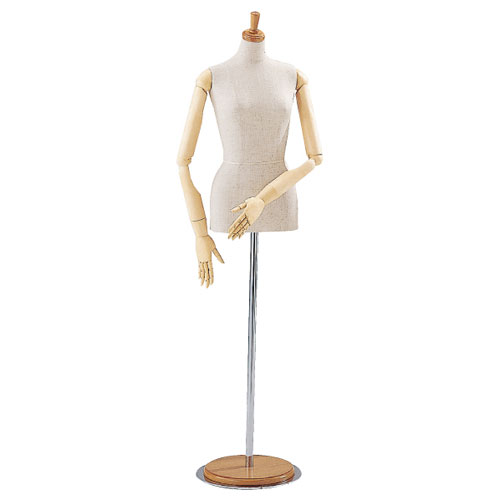 婦人腕付きボディ 9号 芯地張 61-752-70-1 【演出・ディスプレイ用品 婦人ボディ 腕付きボディ 婦人腕付きボディ 店舗什器 マネキン ディスプレー ボディ 店舗備品 マネキン 女性用マネキン 硬質ボディ 腕付き】【メイチョー】