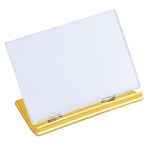 【まとめ買い10個セット品】リクライニングカードスタンド 10×6.5cm用 ゴールド 2個 61-206-6-5 【店舗什器 小物 ディスプレー 店舗備品】【メイチョー】