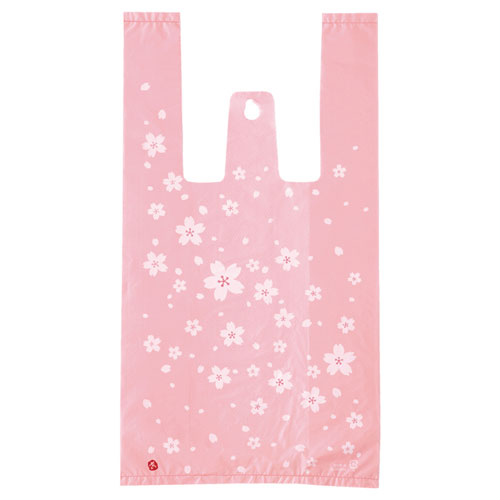 【まとめ買い10個セット品】さくら レジ袋 18×35(23)×横マチ10 100枚 61-267-1-1 【店舗什器 小物 ディスプレー ギフト ラッピング 包装紙 袋 消耗品 店舗備品】【メイチョー】