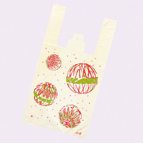 【まとめ買い10個セット品】レジ袋 鞠 24×45(31)×横マチ14 100枚 61-554-22-2 【 店舗什器 小物 ディスプレー ギフト ラッピング 包装紙 袋 消耗品 店舗備品 】【メイチョー】