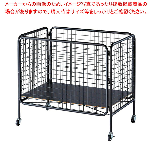 ユニットワゴン W120 深型 黒 61-797-52-2 【メイチョー】