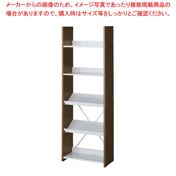 可動棚オープンラック5段 W60cm ブラウン 1台 61-801-67-2 【メイチョー】