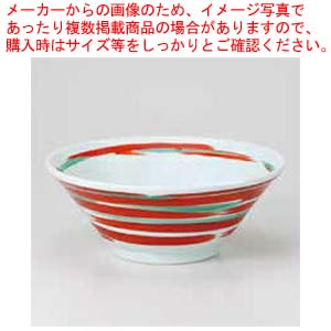【まとめ買い10個セット品】和食器 赤うず模様 7.0切立丼 37M353-23 まごころ第37集 【メイチョー】