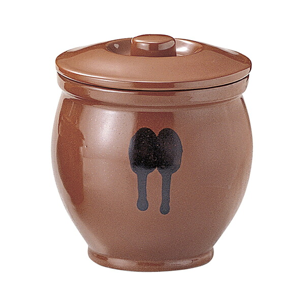 【まとめ買い10個仕掛ける品】瀬戸もの製 蓋付ミニかめ 0.2号 360ml【メイチョー】