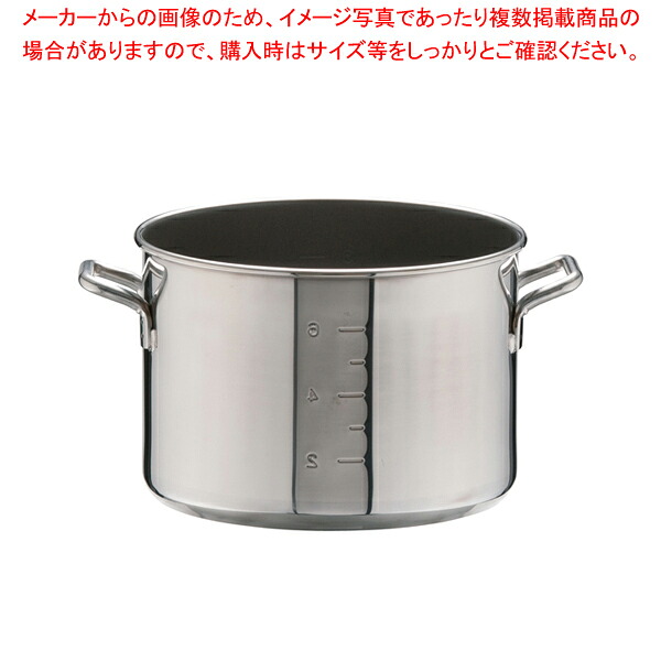 SAパワー・デンジ アルファ 半寸胴鍋 24糎(蓋無)目盛付【ラーメン 半寸胴鍋 おでん用 鍋 寸胴型 ずんどうなべ 一般受けの鍋 御役目用 半寸胴鍋 ラーメン用 鍋 ずん胴 おでんの鍋 寸胴なべ 吸いもの 寸胴 吸いもの鍋 御役目用鍋 カレー 吸いもの用鍋】【メイチョー】