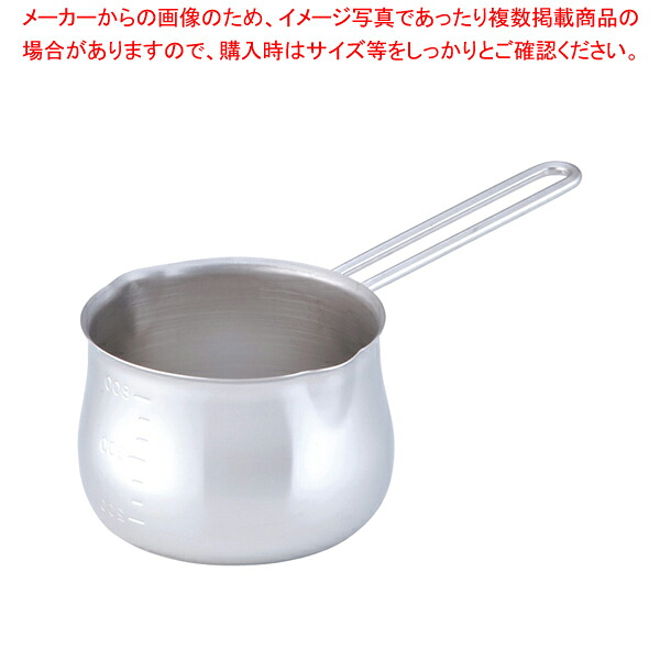 【まとめ買い10個セット品】 18-8目盛付ミルクパン 800ml 【片手鍋】【メイチョー】