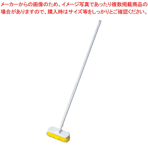 トゥーセル カラーデッキブルーム 1385イエロー(ハンドル付)【デッキブラシ】【メイチョー】