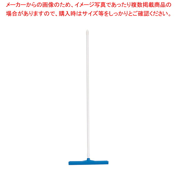 【まとめ買い10個セット品】カーライルフロアスクイージー ハンドル付 41567 18インチ ブルー 【 デッキブラシ デッキブラシ 業務用】【メイチョー】