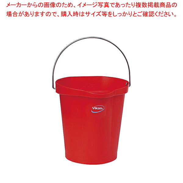 【まとめ買い10個セット品】ヴァイカン ハイジーンバケット 5686 レッド 【 バケツ バケツ 業務用】【メイチョー】