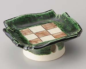【まとめ買い10個仕掛ける品】和食器  ト016-188 織部高原市松刺身鉢【取り止める/返品不可】【メイチョー】 食器-食器・カトラリー・グラス