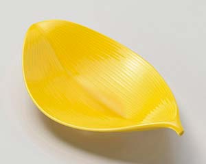 【まとめ買い10個セット品】和食器 ミ035-058 濃黄葉形 向付【キャンセル/返品不可】【メイチョー】