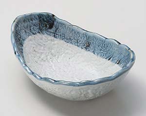 【まとめ買い10個仕掛ける品】和食器  ユ040-068 藍虹味 なす型鉢【とり止める/返品不可】【メイチョー】