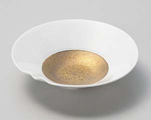 【まとめ買い10個セット品】和食器 カ045-028 金彩片口平鉢【キャンセル/返品不可】【メイチョー】