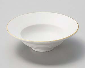 【まとめ買い10個セット品】和食器 カ046-248 渕金白マットリムボール(小)【キャンセル/返品不可】【メイチョー】|開業プロ メイチョー