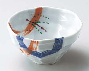 【まとめ買い10個セット品】和食器 ミ048-018 錦朱呉須刷毛ケズリ八角小鉢【キャンセル/返品不可】【メイチョー】