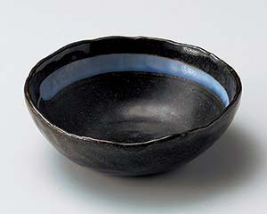 【まとめ買い10個セット品】和食器 ロ047-188 黒化粧青帯5.0鉢【キャンセル/返品不可】【メイチョー】