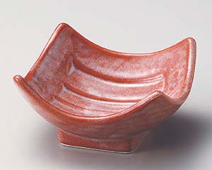 【まとめ買い10個仕掛ける品】和食器  ウ065-178 赤楽四方売り上げ金小鉢【取りやめる/返品不可】【メイチョー】
