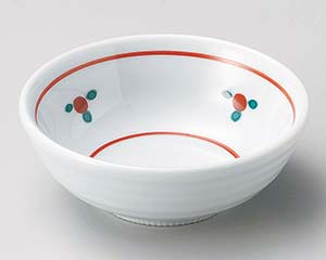 【まとめ買い10個セット品】和食器 ホ066-218 赤小花3.0鉢【キャンセル/返品不可】【メイチョー】