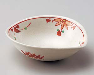 【まとめ買い10個仕掛ける品】和食器  ロ070-548 赤絵花繋ぎすげ傘小鉢(小)【とり止める/返品不可】【メイチョー】