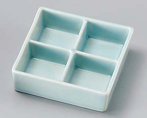 【まとめ買い10個仕掛ける品】和食器  ネ095-088 青磁四ツ中仕切り鉢【取りやめる/返品不可】【メイチョー】