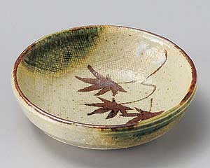 【まとめ買い10個セット品】和食器 ツ096-048 手描き織部丸皿【キャンセル/返品不可】【メイチョー】