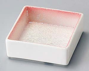 【まとめ買い10個仕掛ける品】和食器  ホ100-148 サクラ色パール松花堂角鉢【取りやめる/返品不可】【メイチョー】