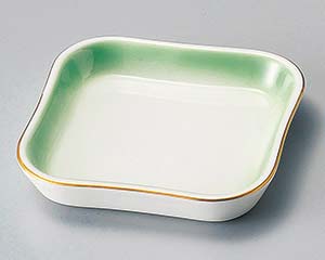 【まとめ買い10個セット品】和食器 ツ100-308 ヒワ吹渕金正角皿【キャンセル/返品不可】【メイチョー】|開業プロ メイチョー